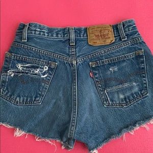 Levi’s handmade & distressed jean shorts
